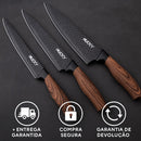 Facas do Chef – Kit Profissional Inox 6 em 1